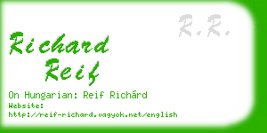 richard reif business card